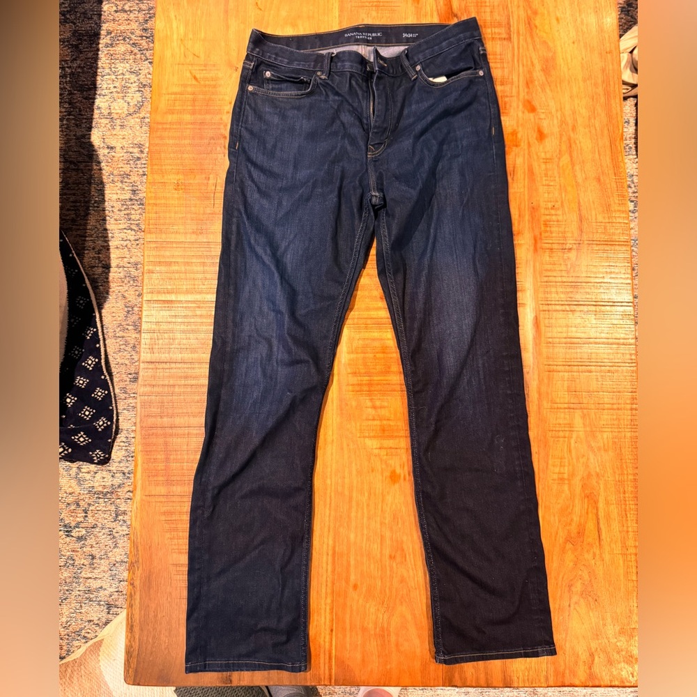 Banana Republic 34x34 Traveler jeans dark blue denim